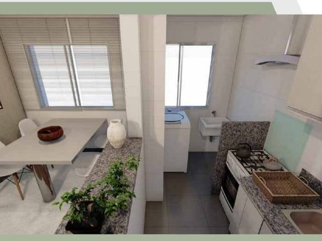 Apartamento com 45m² 2 quartos e 1 banheiro, à venda, no bairro Jardim Leblon em Belo Horizonte