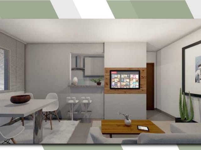Apartamento com 45m² 2 quartos e 1 banheiro, à venda, no bairro Jardim Leblon em Belo Horizonte