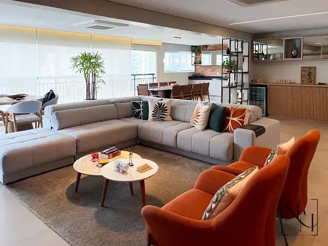 Apartamento com 213m² 3 quartos e 5 banheiros, para alugar, no bairro Brooklin em São Paulo
