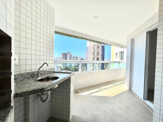 Apartamento com 129m² 2 quartos e 1 banheiro, à venda, no bairro Guilhermina em Praia Grande