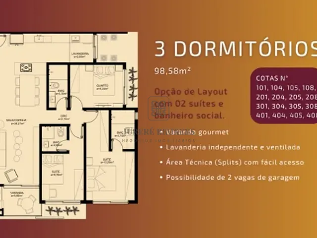 Apartamento 3 quartos e 3 banheiros, à venda, no bairro Jurerê em Florianópolis