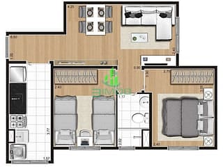Foto do Apartamento-Excelente Oportunidade, Apartamento à venda, 43m² com 2 domitorios, vaga de garagem - Brás, São Paulo, SP