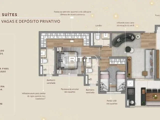 Apartamento com 73m² 2 quartos e 3 banheiros, à venda, no bairro Jardim Itamarati em Campinas