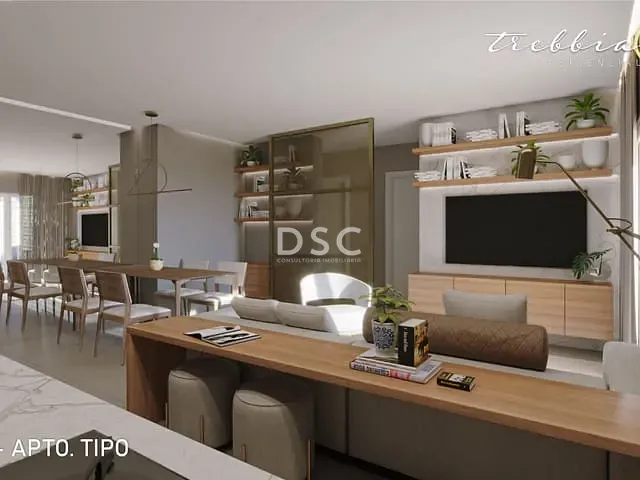 Apartamento 3 quartos e 2 banheiros, à venda, no bairro Campo Comprido em Curitiba