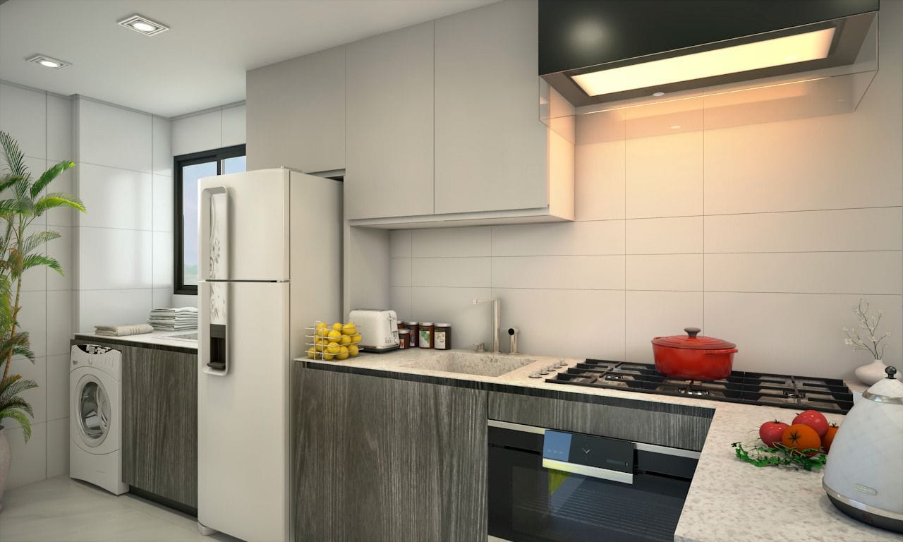 Perspectiva do Apartamento - Lindo Apto com Alto Padrão de Acabamento | RESOLVE IMOVEIS LTDA