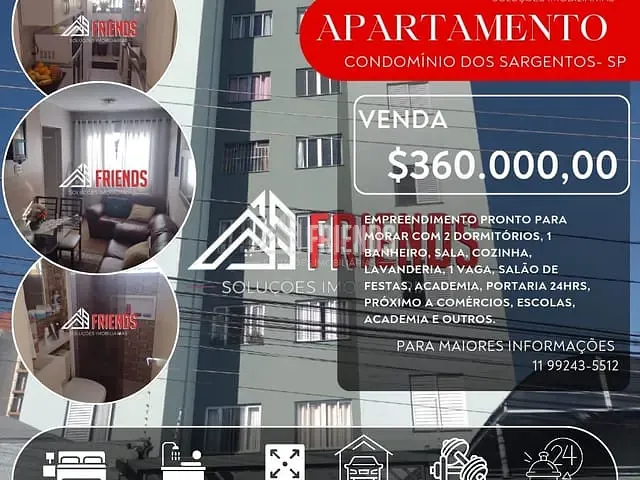 Apartamento com 45m² 2 quartos e 1 banheiro, à venda, no bairro Vila Rui Barbosa em São Paulo