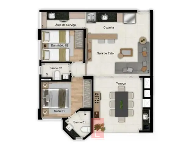 Apartamento com 72m² 2 quartos e 2 banheiros, à venda, no bairro Santa Teresinha em São Paulo