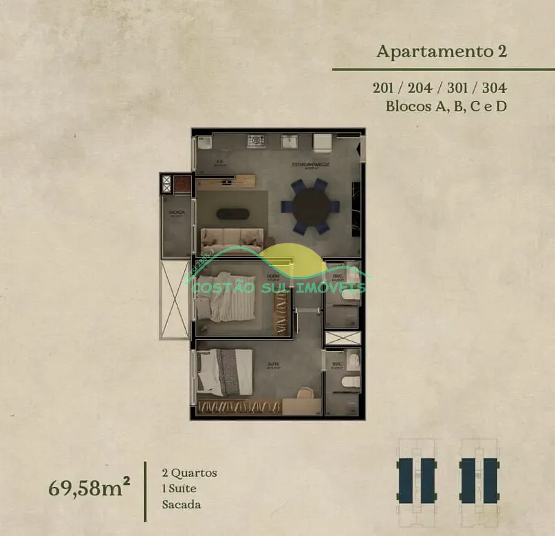 Apartamento, 2 quartos, 69 m² - Foto 4