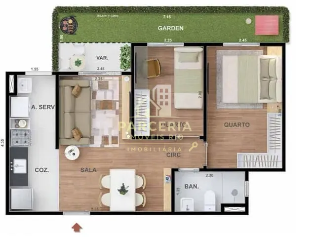 Apartamento com 50m² 2 quartos e 1 banheiro, à venda, no bairro Irajá em Rio de Janeiro