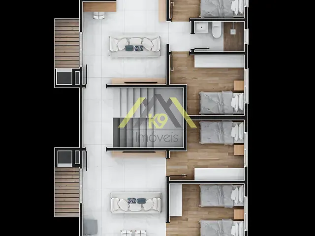 Apartamento 3 quartos e 2 banheiros, à venda, no bairro Guarani em Colombo