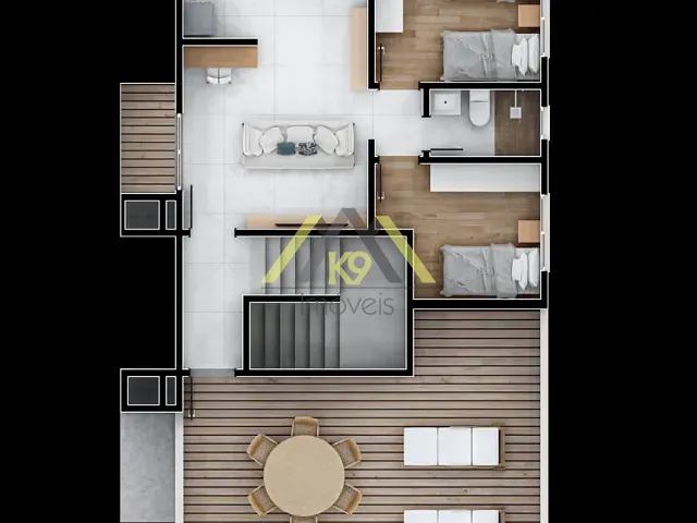 Apartamento 3 quartos e 2 banheiros, à venda, no bairro Guarani em Colombo
