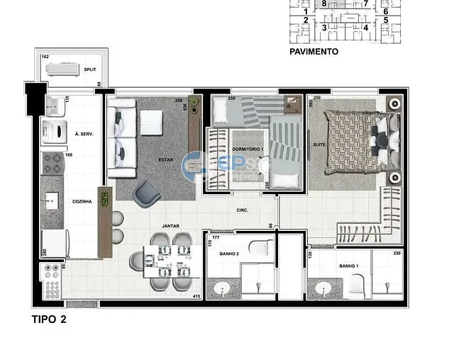 Apartamento com 90m² 2 quartos e 1 banheiro, à venda, no bairro Veraliz em Londrina