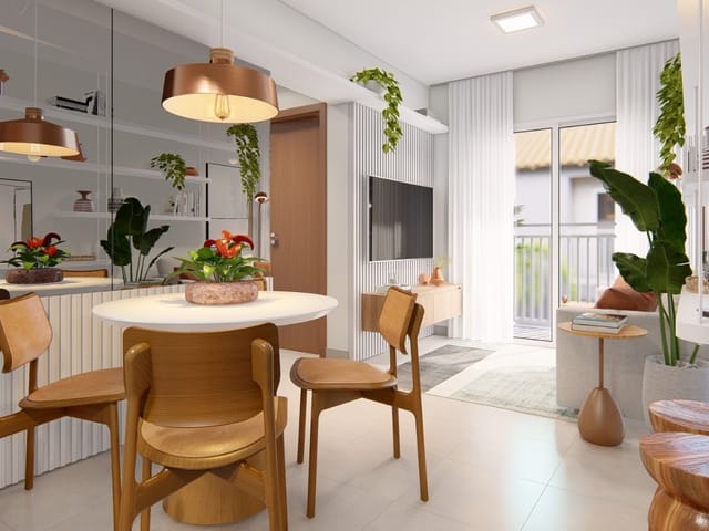 Apartamento com 46m² 2 quartos e 1 banheiro, à venda, no bairro Jardim de Alá (Justinópolis) em Ribeirão das Neves