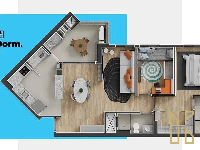 Apartamento 2 quartos e 2 banheiros, à venda, no bairro Gleba Fazenda Palhano em Londrina
