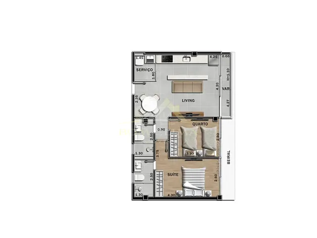 Apartamento com 150m² 2 quartos e 2 banheiros, à venda, no bairro São Mateus em Juiz de Fora
