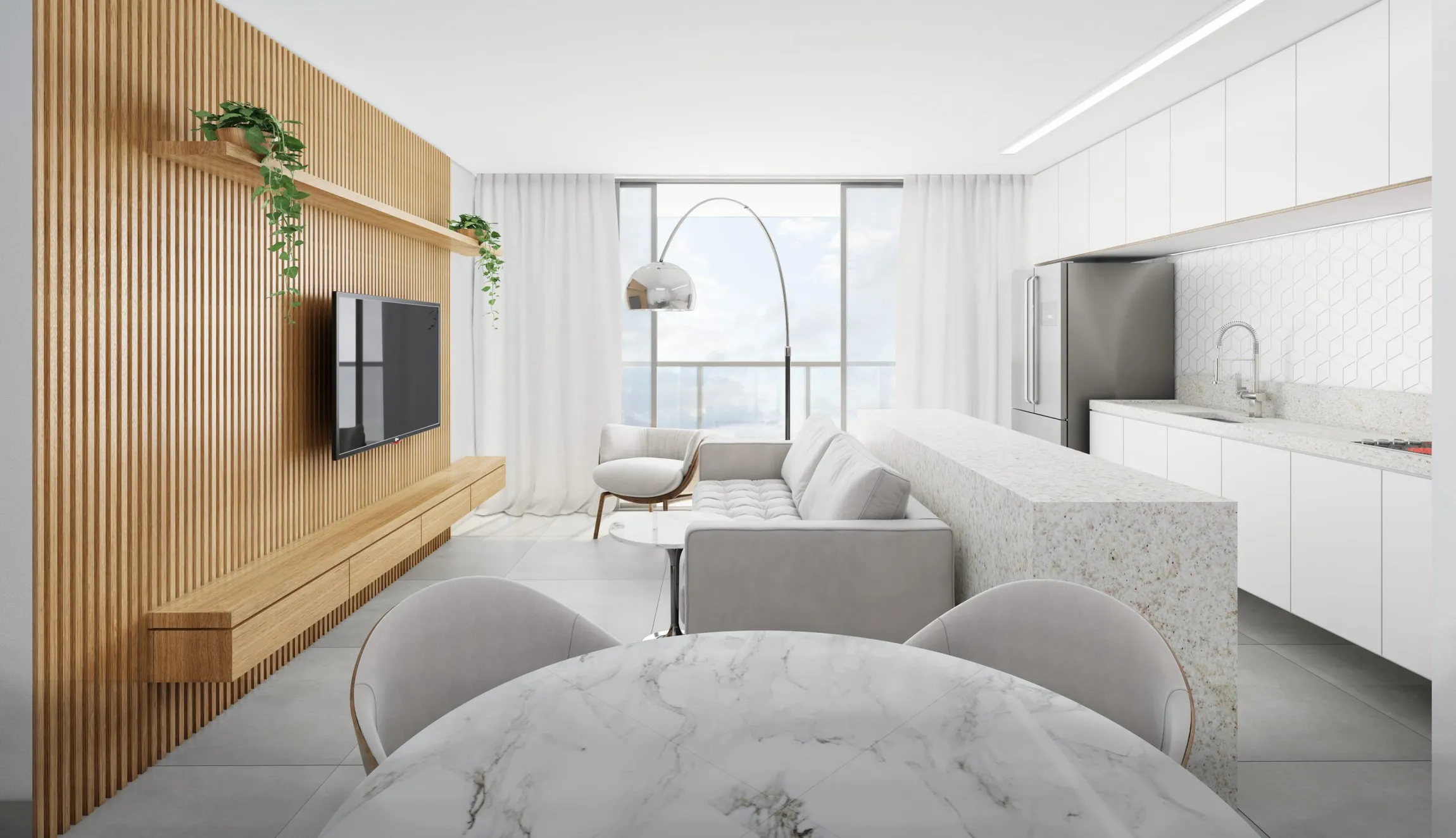 Perspectiva do Apartamento - Unidades de 3 quartos - Crystal Palace Residence à venda, São Mateus, Juiz de Fora, MG | Bom Clima Imoveis Ltda