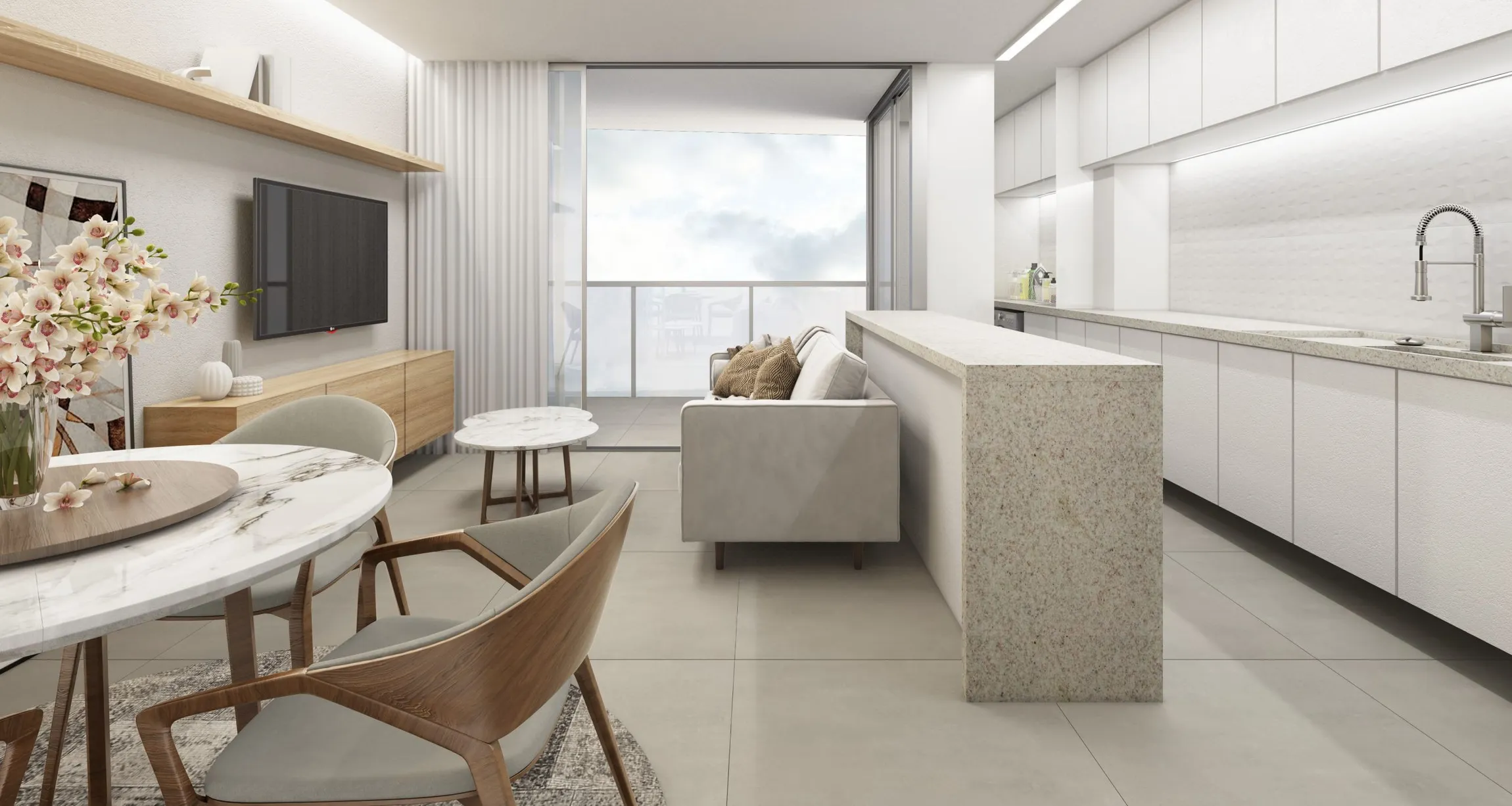 Perspectiva do Apartamento - Unidades de 3 quartos - Crystal Palace Residence à venda, São Mateus, Juiz de Fora, MG | Bom Clima Imoveis Ltda