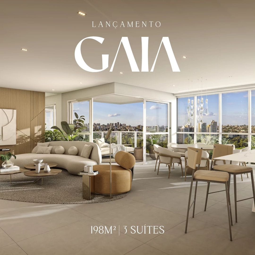 Perspectiva do Apartamento - Oportunidade Apartamento na planta à venda, Edifício Gaia, 198m² úteis, 3 suítes,3 vagas, elevador privativo, andar alto - Nova Prochet- Londrina Pr | Taive
