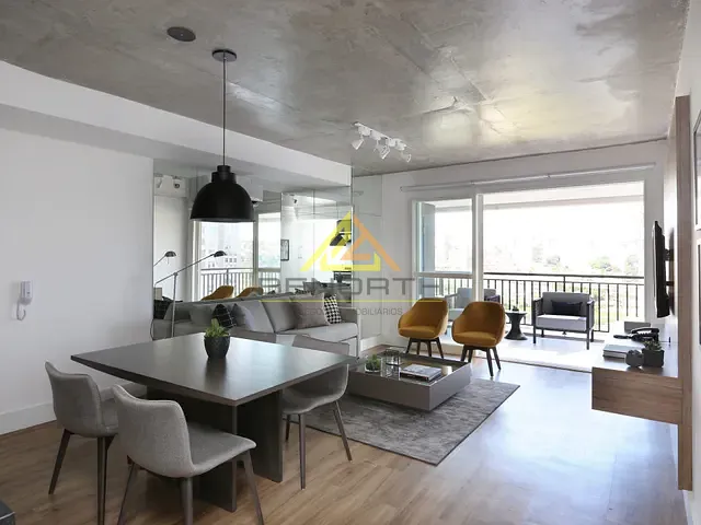 Apartamento com 70m² 1 quarto e 2 banheiros, para alugar, no bairro Cidade Monções em São Paulo