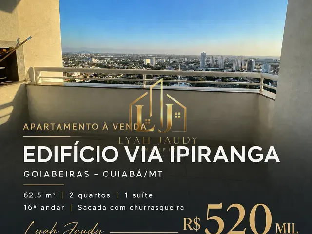 Apartamento com 73m² 2 quartos e 2 banheiros, à venda, no bairro Goiabeira em Cuiabá