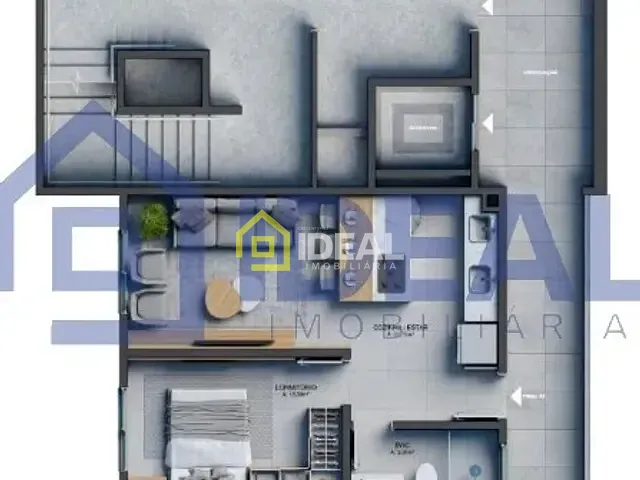 Apartamento 1 quarto e 1 banheiro, à venda, no bairro Santa Cruz em Concórdia