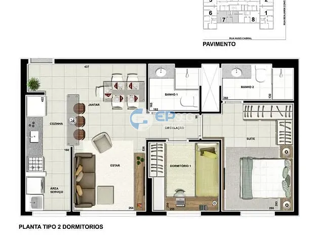 Apartamento com 101m² 2 quartos e 1 banheiro, à venda, no bairro Centro em Londrina