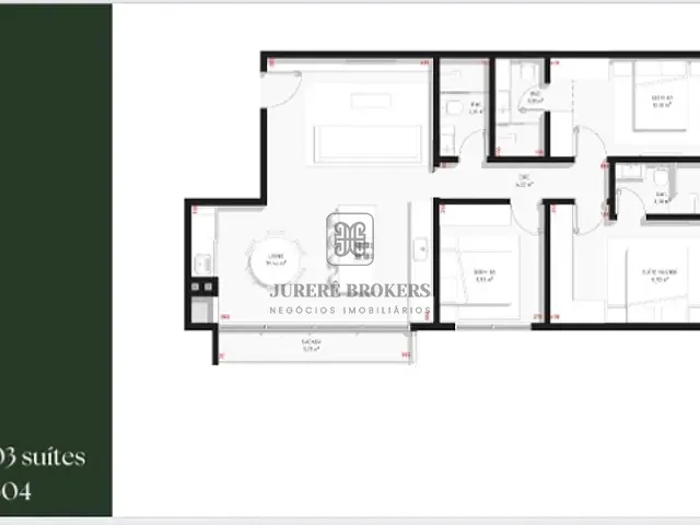 Apartamento 3 quartos e 4 banheiros, à venda, no bairro Jurerê em Florianópolis