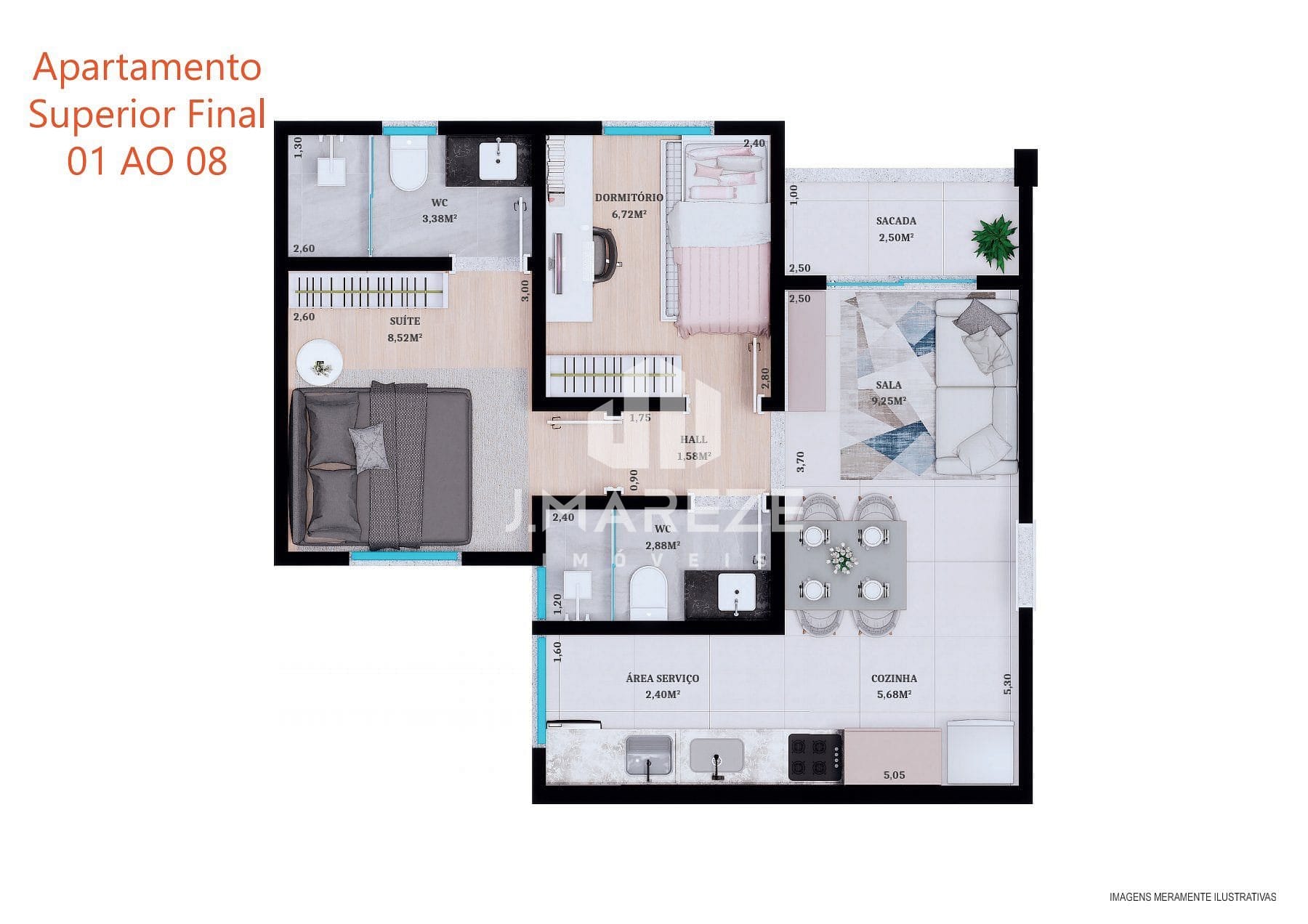 Apartamento à venda com 2 quartos, 49m² - Foto 6