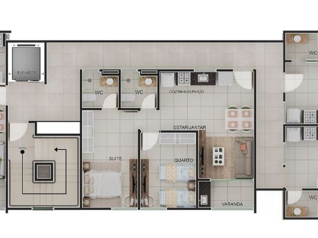 Apartamento 2 quartos e 1 banheiro, à venda, no bairro Jardim Oceania em João Pessoa