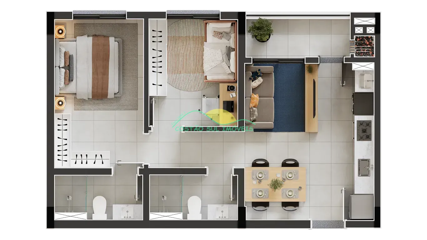 Apartamento, 2 quartos, 52 m² - Foto 27