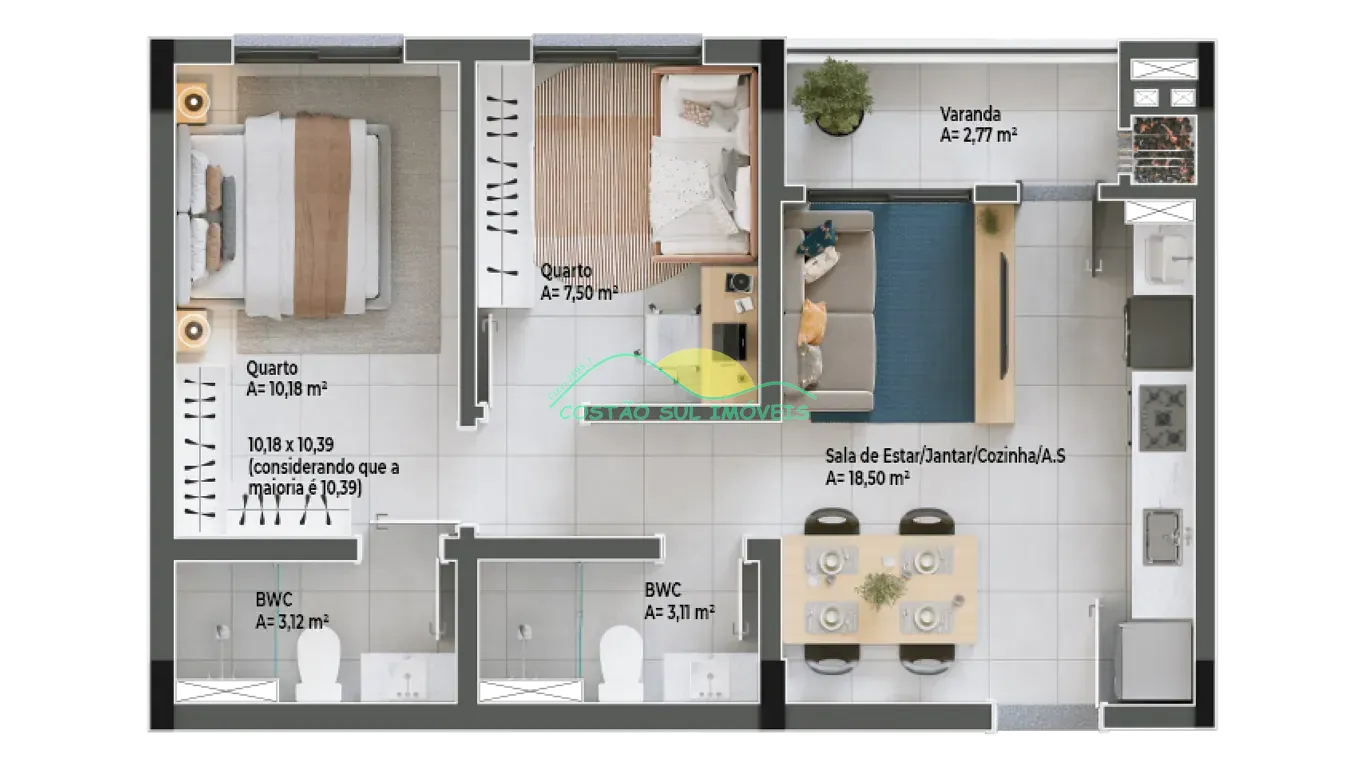 Apartamento, 2 quartos, 52 m² - Foto 37