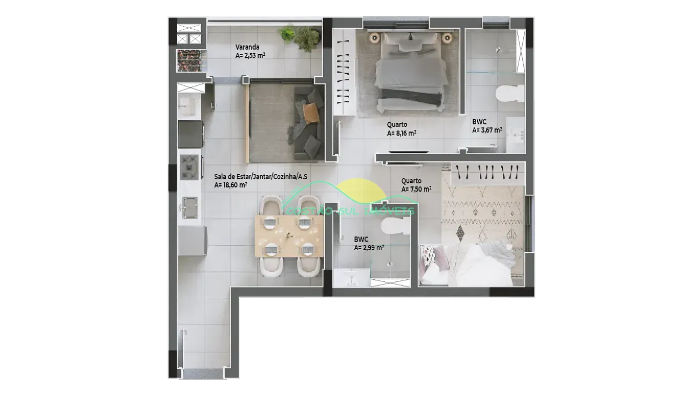 Apartamento, 2 quartos, 52 m² - Foto 38