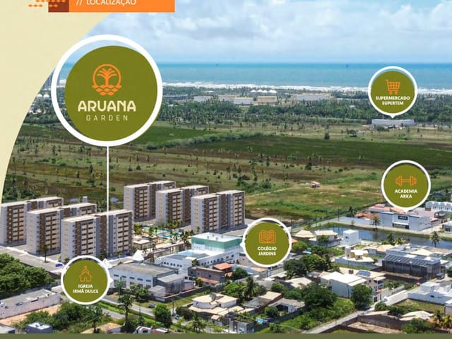 Apartamento 2 quartos e 2 banheiros, à venda, no bairro Aruana em Aracaju