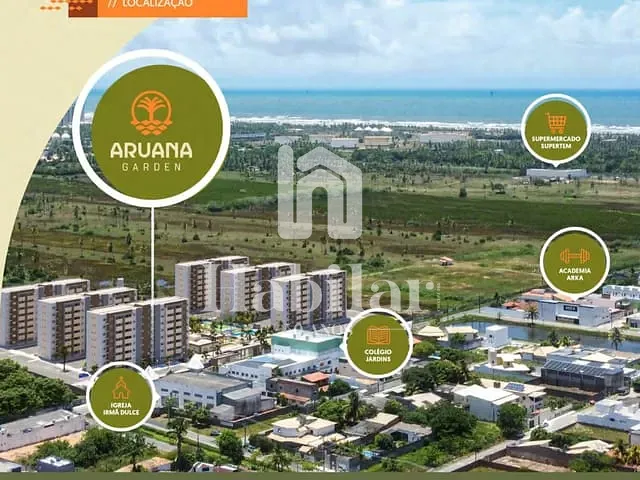 Apartamento 2 quartos e 2 banheiros, à venda, no bairro Aruana em Aracaju