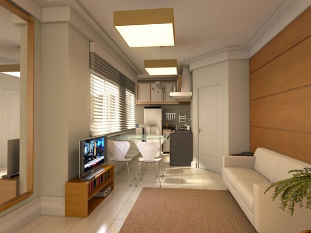 Perspectiva do Apartamento - Apartamento à venda 2 Quartos, 1 Vaga, Vila Humaitá, Santo André - SP | Damasco Imóveis