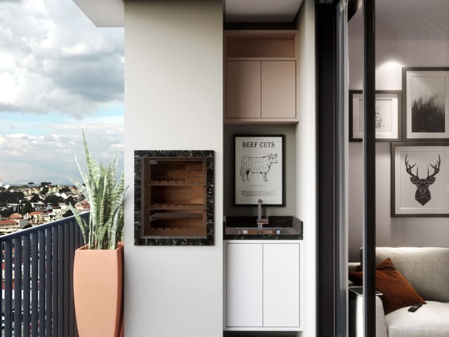 Apartamento com 126m² 2 quartos e 3 banheiros, à venda, no bairro Água Verde em Curitiba