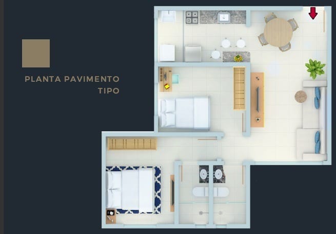 Área Privativa à venda, 2 quartos e 2 vagas no bairro Santa Monica, Belo Horizonte/MG. Agende a sua visita! miniatura 5