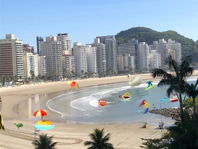 Apartamento 3 quartos e 3 banheiros, à venda, no bairro Jardim Astúrias em Guarujá