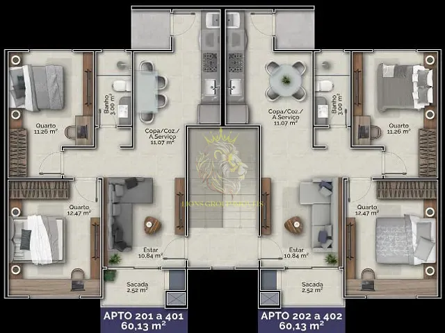 Apartamento 2 quartos e 1 banheiro, à venda, no bairro Rio Pequeno em Camboriú
