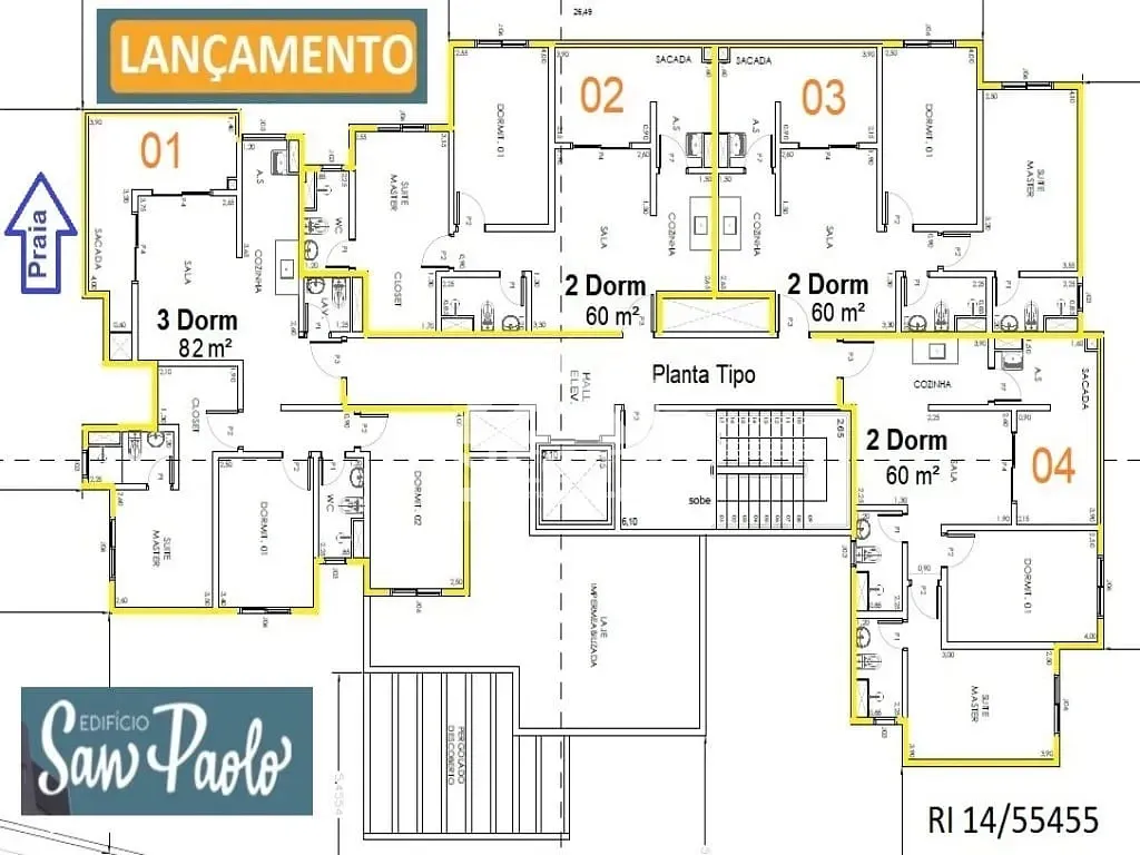 Apartamento, 2 quartos, 61 m² - Foto 6