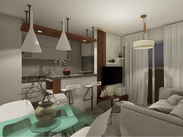 Apartamento com 55m² 2 quartos e 2 banheiros, à venda, no bairro Santa Mônica em Belo Horizonte