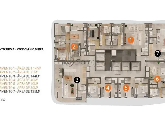 Apartamento 3 quartos e 4 banheiros, à venda, no bairro Perequê em Porto Belo