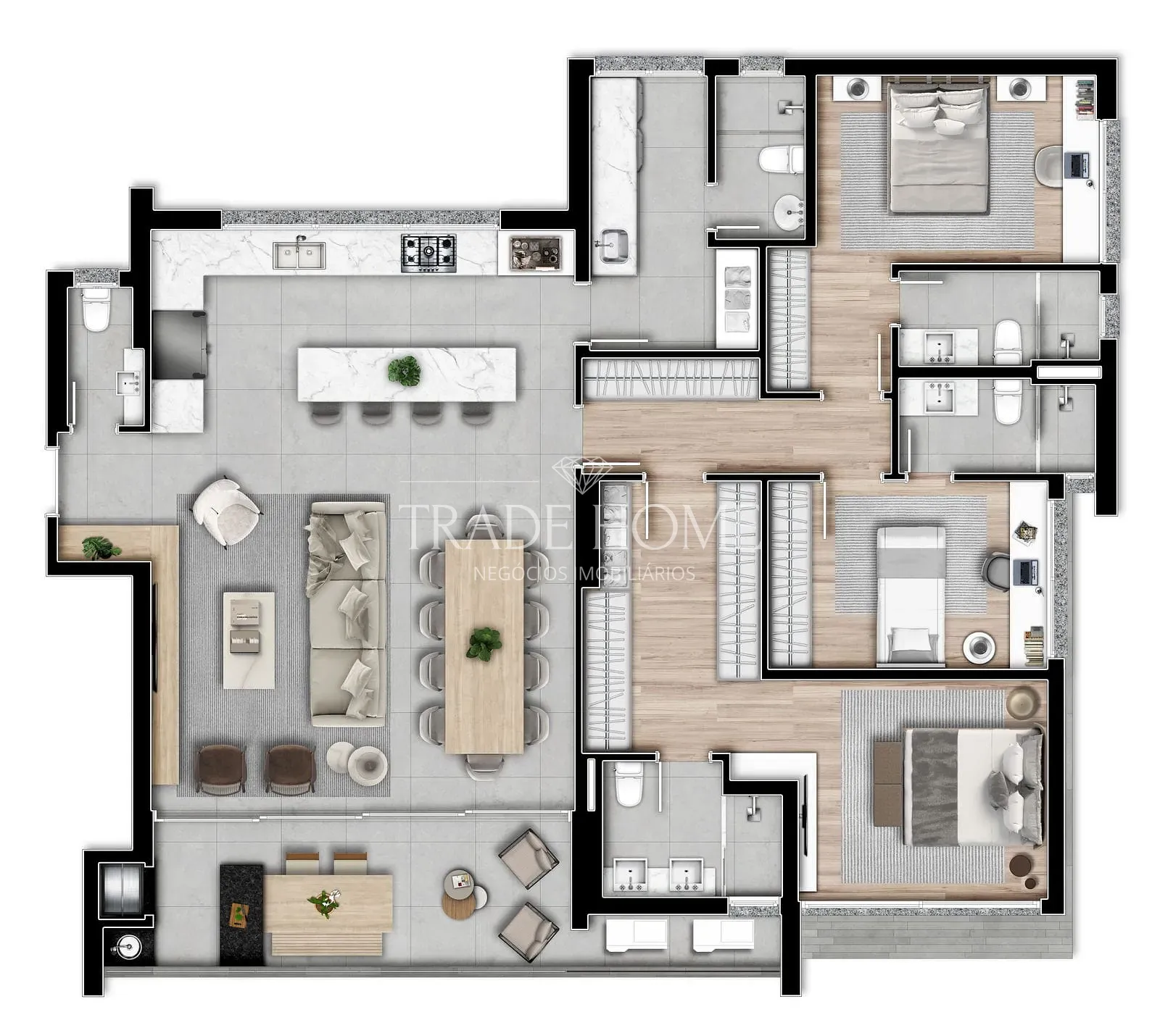 Apartamento, 3 quartos, 165 m² - Foto 48