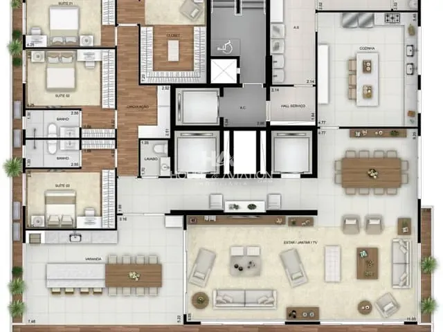 Cobertura / Penthouse com 405m² 4 quartos e 6 banheiros, à venda, no bairro Setor Marista em Goiânia