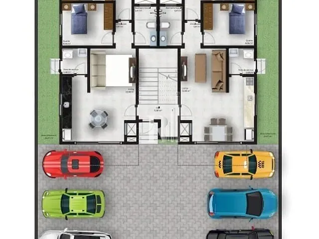 Apartamento 2 quartos e 2 banheiros, à venda, no bairro Joáia em Tijucas