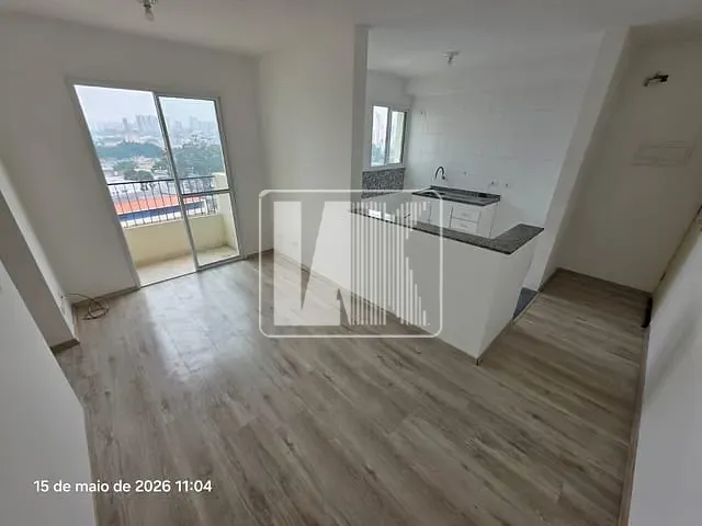 Apartamento com 46m² 2 quartos e 1 banheiro, para alugar, no bairro Vila Palmares em Santo André