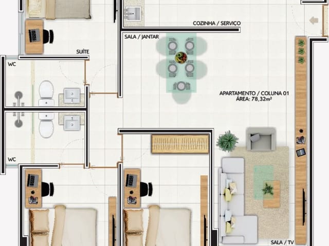 Apartamento à venda, no bairro Jardim Jerico em Cabedelo