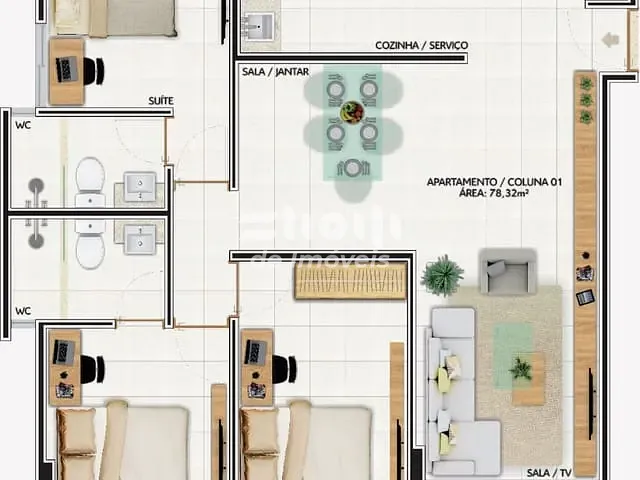 Apartamento à venda, no bairro Jardim Jerico em Cabedelo