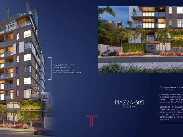 Apartamento 2 quartos e 3 banheiros, à venda, no bairro Água Verde em Curitiba