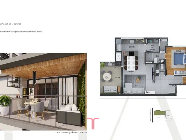 Apartamento 2 quartos e 3 banheiros, à venda, no bairro Água Verde em Curitiba